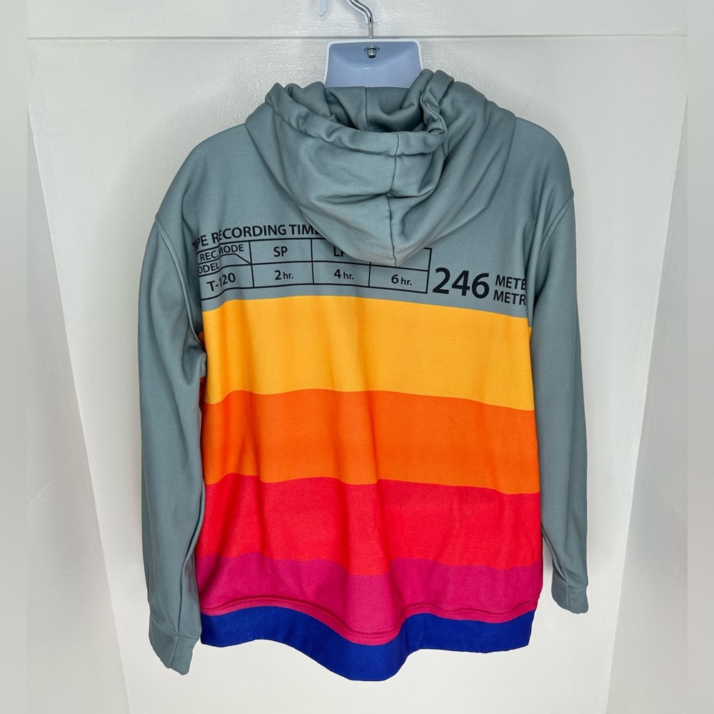 Hoodie Lab VHS Video Cassette T-120 Pullover Sweatshirt Hoodie Size 3XL Colorful - Picture 6 of 13